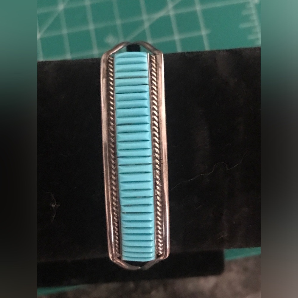 Zuni "Milton Lasiloo" Needlepoint Cuff